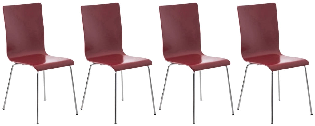 Set 4 Sedie Visitatore PEPE rosso