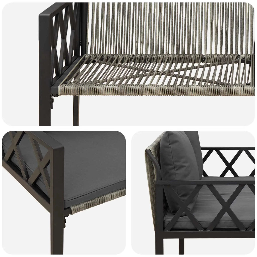 Panchine da esterno 2 -Seater 116 x 56 x 75 cm polyrattan 42025353