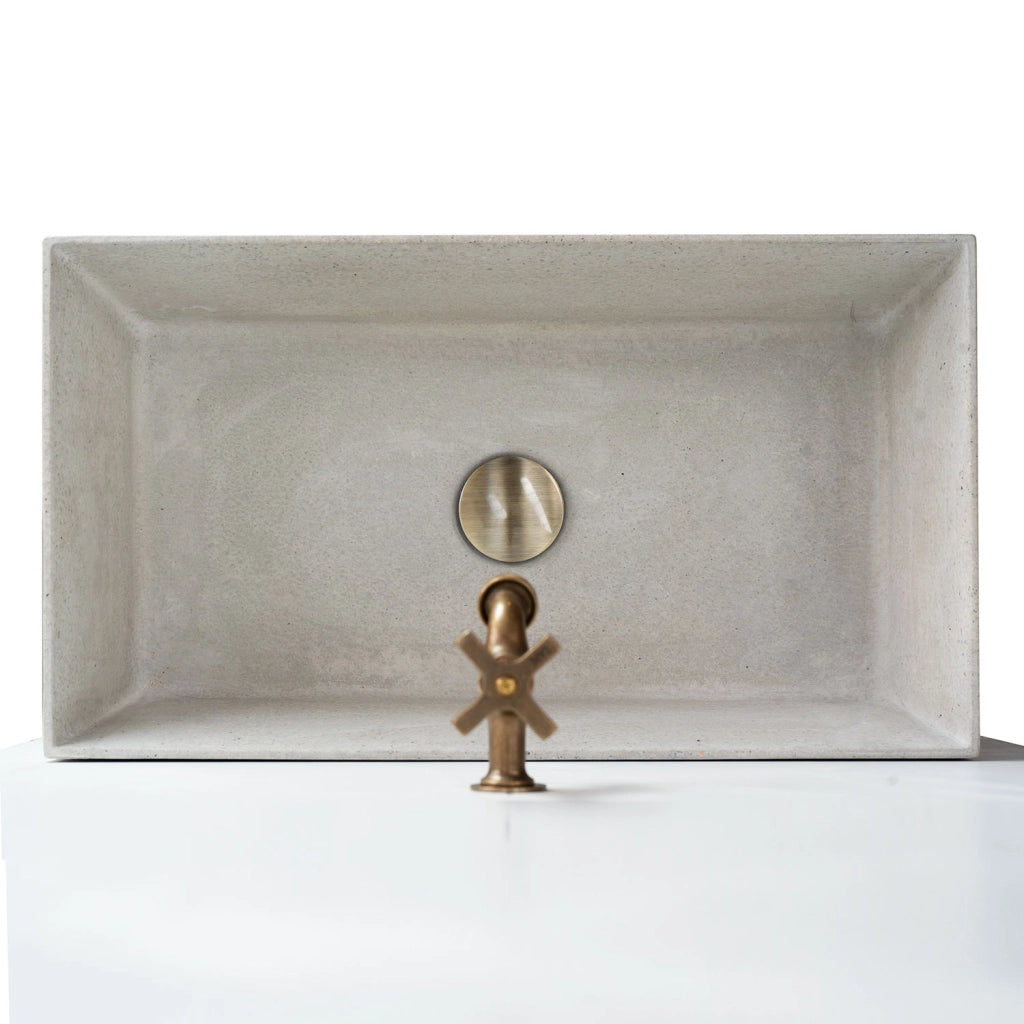 Lavello da Giardino Senza Rubinetto 53x29,5x14 cm in Calcestruzzo Delfi-G Grigio