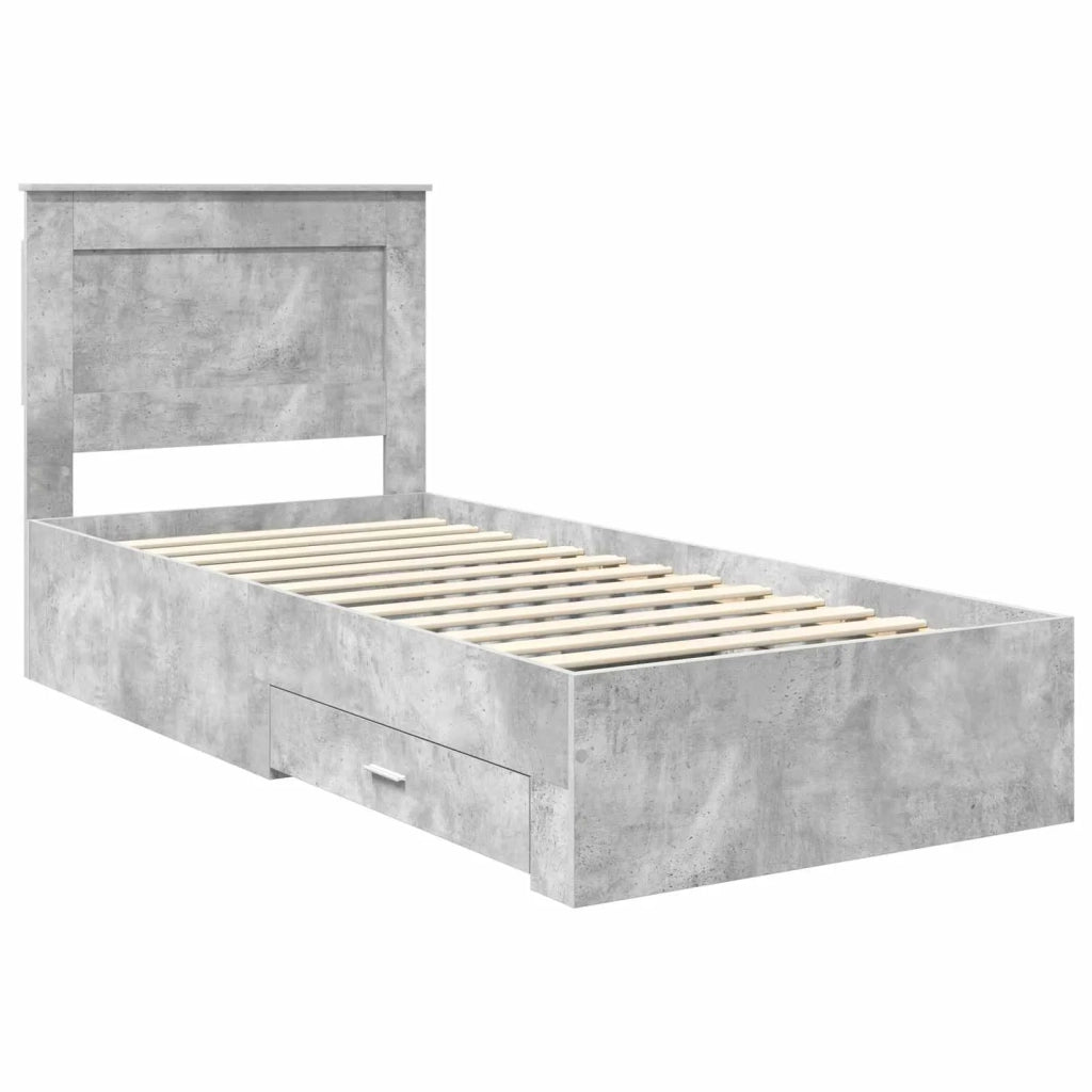 Struttura del letto-Giroletto Grigio Certo e Argento 75 x 190 cm 172213