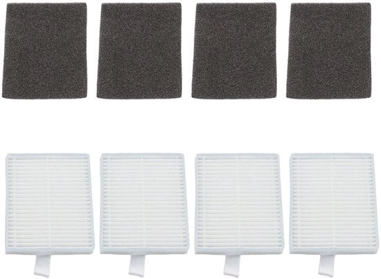Kit di filtro per aspirapolvere HEPA 4x - Compatibile con L60/L50 - Filtro a schiuma - Filtro da gettare - Filtraggio del 99,9% dei particolati - Estensione della durata di vita - Filtro per aspirapolvere robot