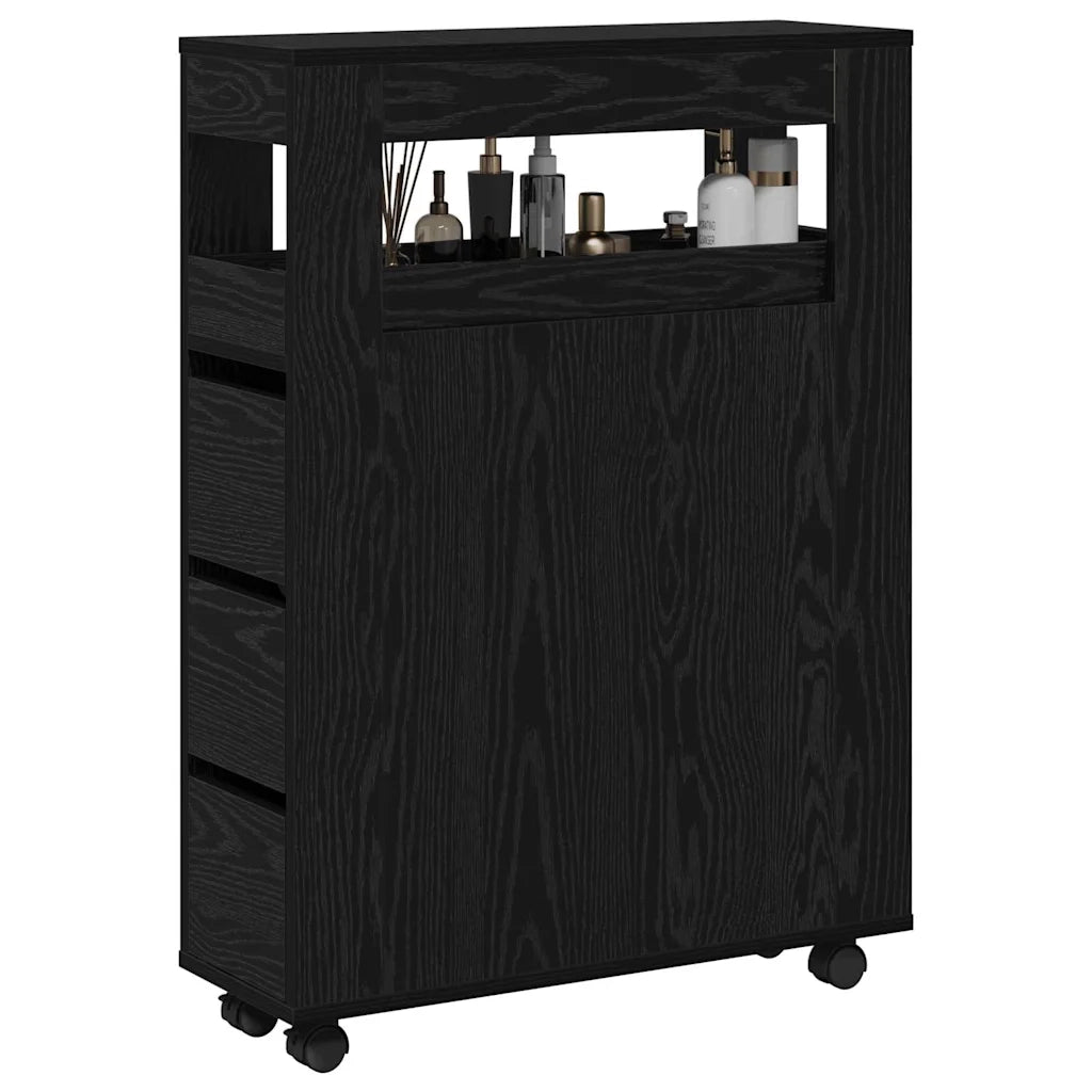 Set di mobili per il bagno Rovere Nero 65 x 23 x 87 cm 869072