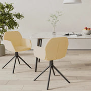 Sedie da Pranzo Girevoli 2 pz Crema in Velluto cod mxl 17396