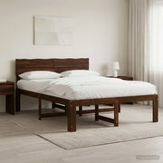 Letto matrimoniale con testiera ROSTOCK Marrone Scuro 903362