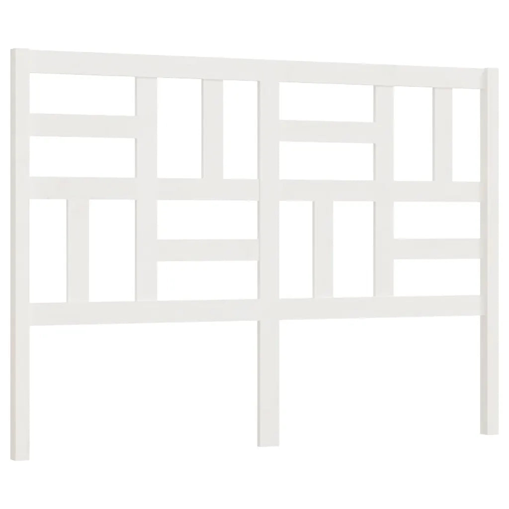 Testiera per Letto-Testata-Testiera Decorativa Bianca 146x4x104cm in Legno Massello di Pino 416632