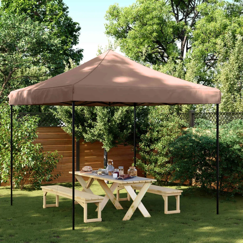 Tenda Party Marrone 292 x 292 x 315 cm Tessuto Oxford 42023548