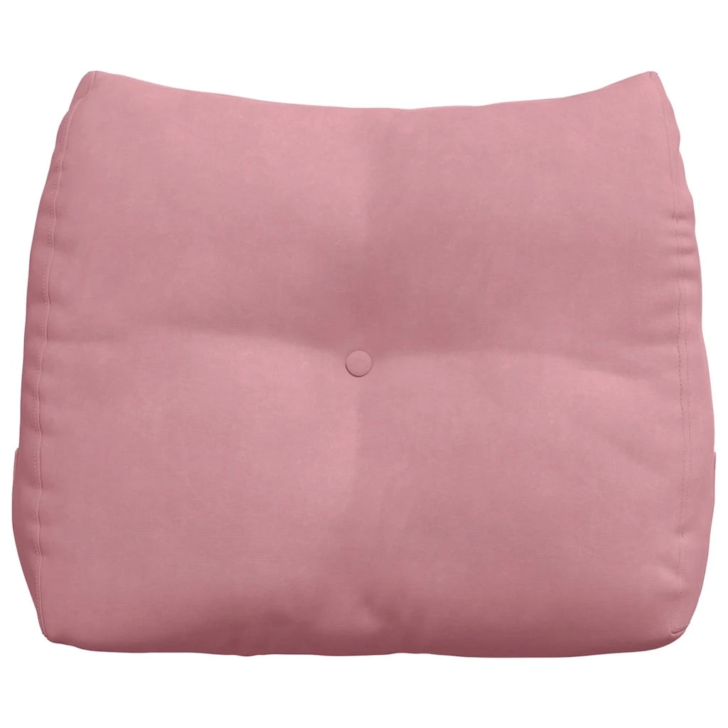 Cuscino per Schiena Rosa 60 x 24 x 50 cm Velluto 42014404