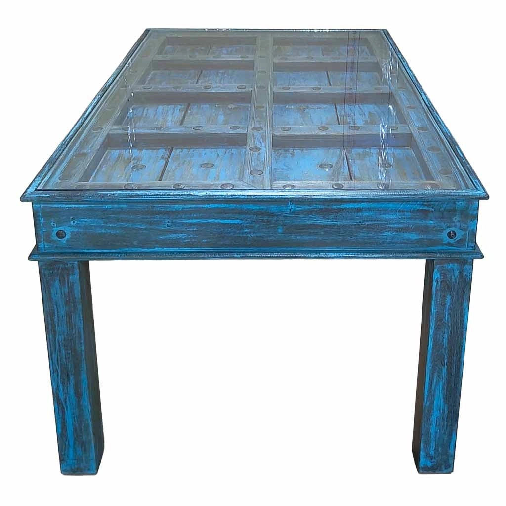 Tavolo in legno fatto a mano 164x101x76h cm
