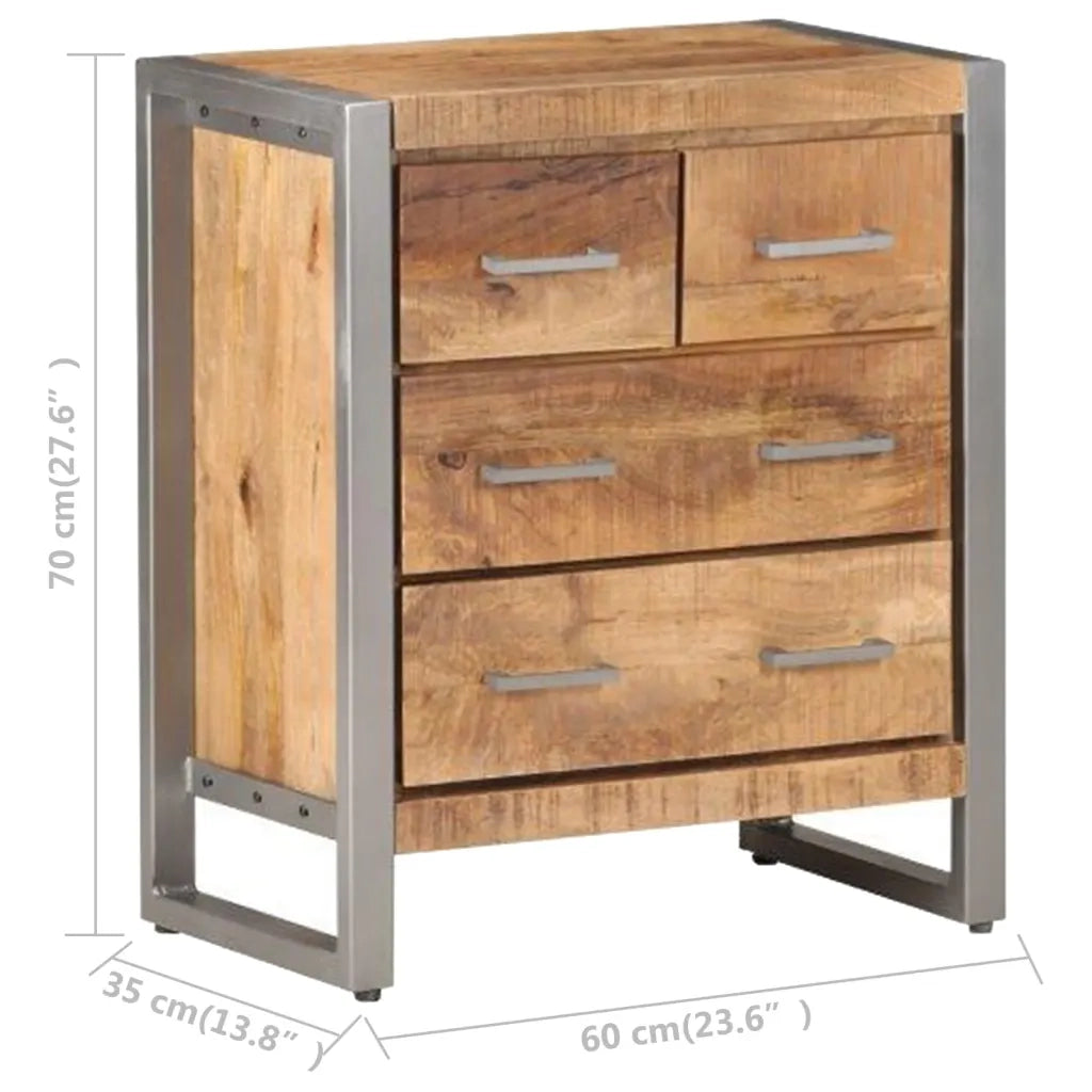 Credenza 60x35x70 cm in Legno di Mango Grezzo cod mxl 16477