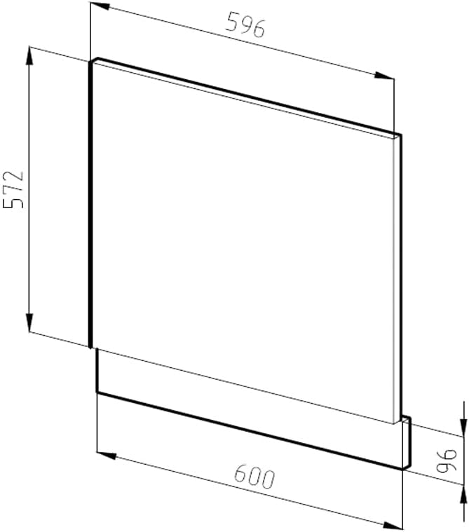 Pannello frontale R-Line, Quercia dorata, 60 cm, PL Antracite, per la libera combinazione all'interno di sistemi cucina modulari