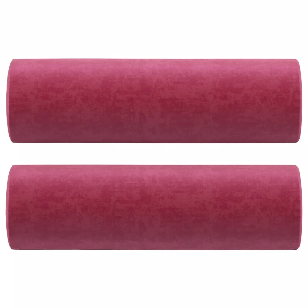 Divano a 2 Posti con Cuscini Rosso Vino 120 cm in Velluto 3200875