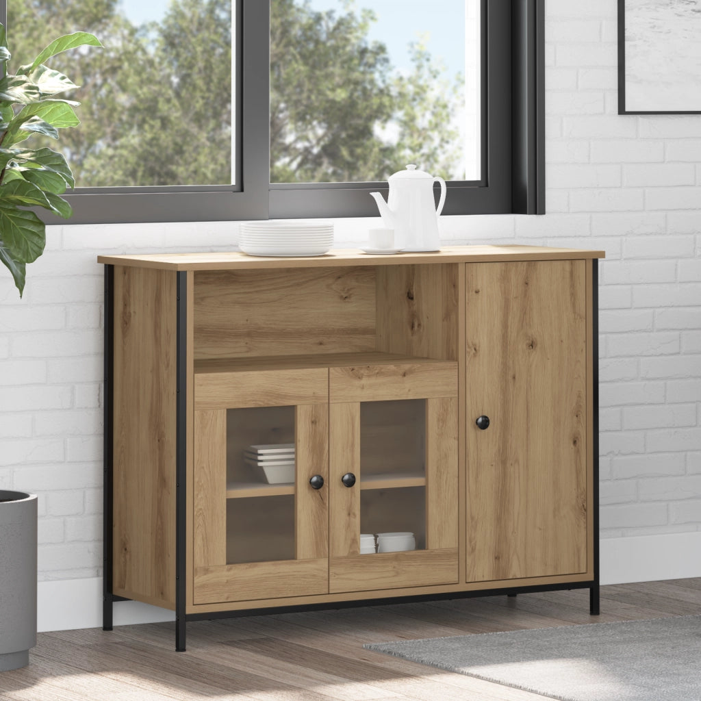 Mobile Artisan in Rovere 100x35x75 cm Legno Ingegnerizzato
