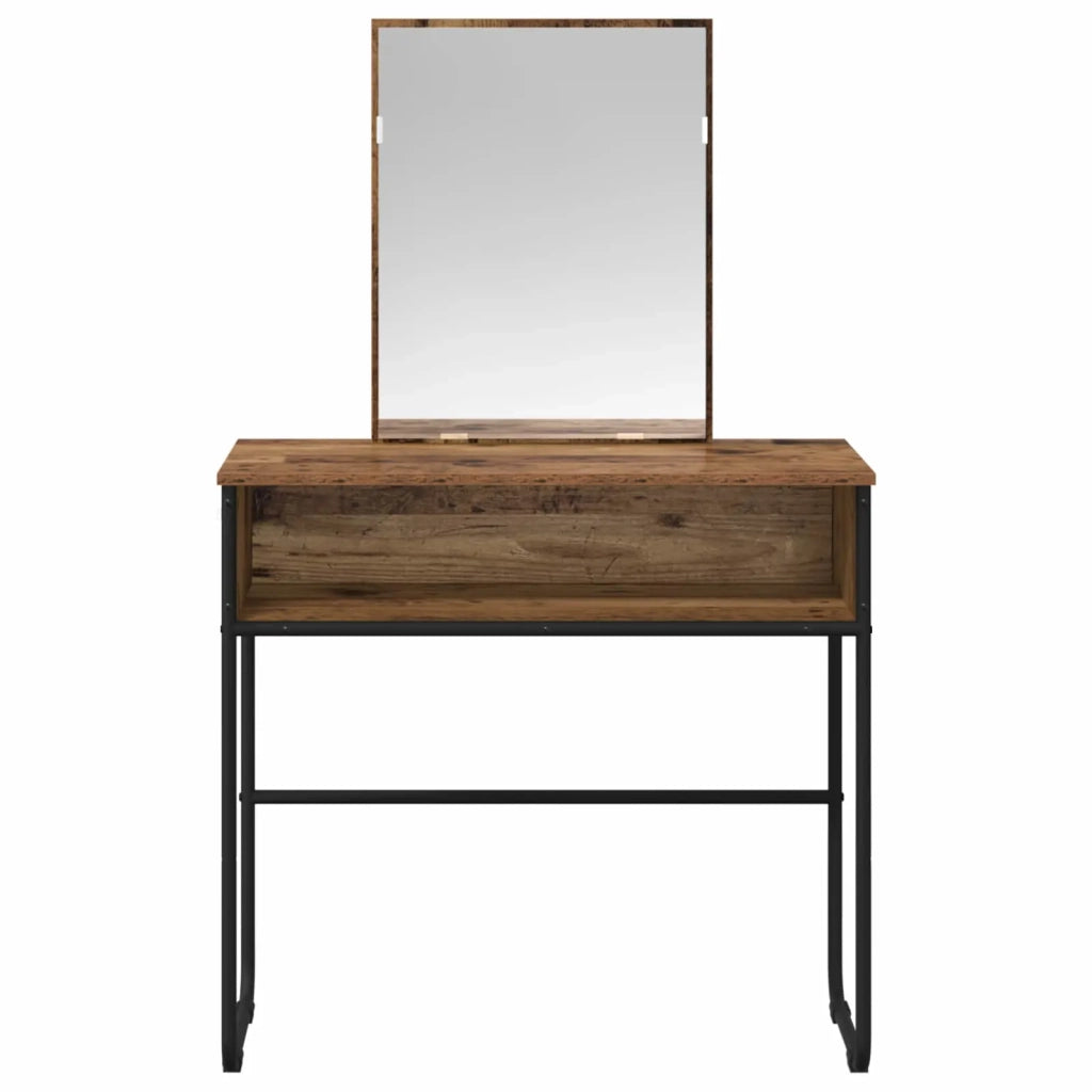 Tavolo da Trucco con lo scaffale Legno antico 81 x 40 x 131 cm 8007693
