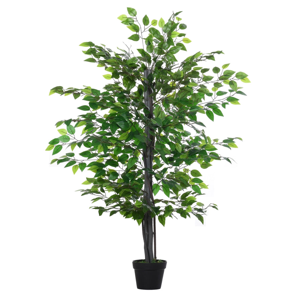 EasyComfort Albero Baniano Artificiale, Pianta Finta Decorativa Interno ed Esterno Alta 145cm, Verde