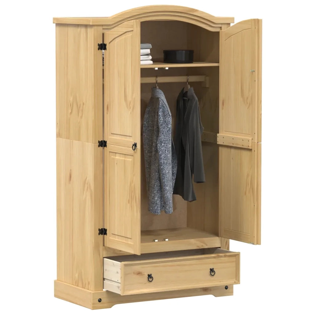 Armadio Corona 102x52x186 cm in Legno Massello di Pino 4012156