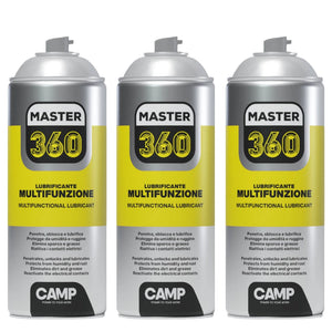 Master 360 lubrificante multifunzione spray per sblocco e protezione 400 ml 3 pezzi