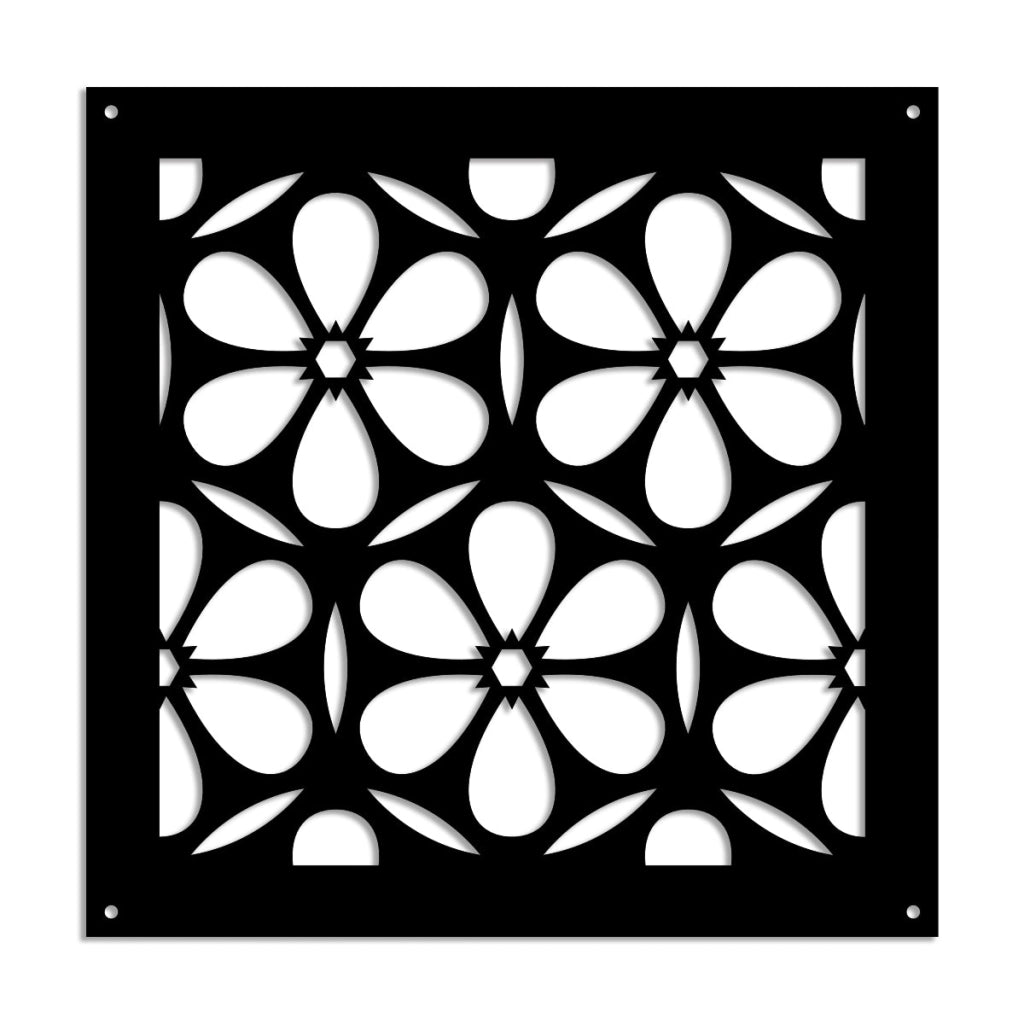 ESAPRIME - Pannello in PVC traforato - Parasole Misura: 48x48 cm, Colore: nero