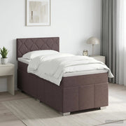 Letto box spring con materasso Marrone Scuro 90 x 200 cm 3452596