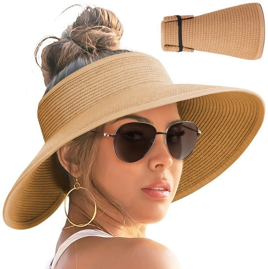 Cappello da Sole per Donne - Larga Cintura - Protezione UV - Ripiegabile - Leggero - Alta Qualità Fibra - Bruciatura Solare