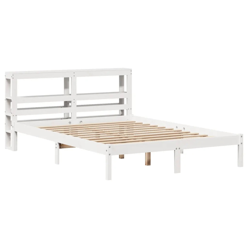 vidaXL Letto senza Materasso Bianco 140x200 cm Legno Massello di Pino