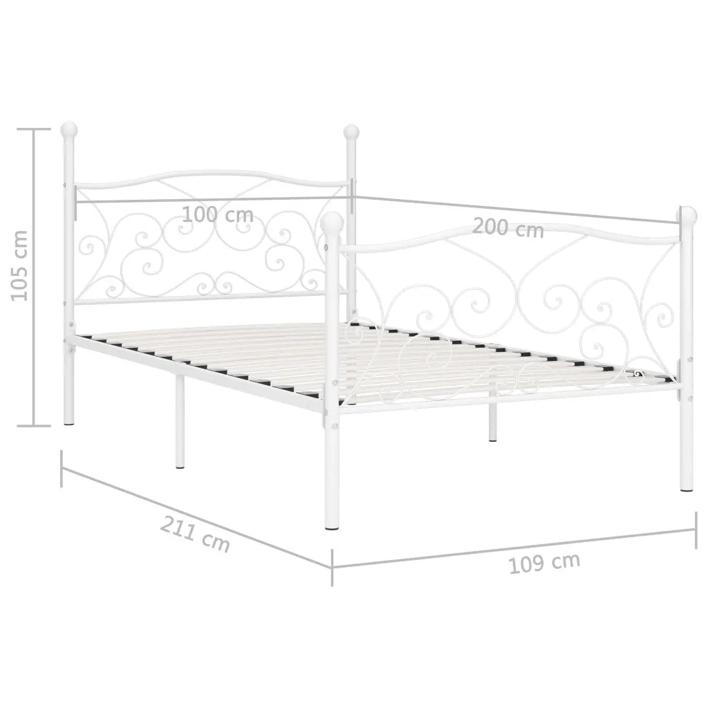 Giroletto con Doghe Bianco in Metallo 100x200 cm cod mxl 63967