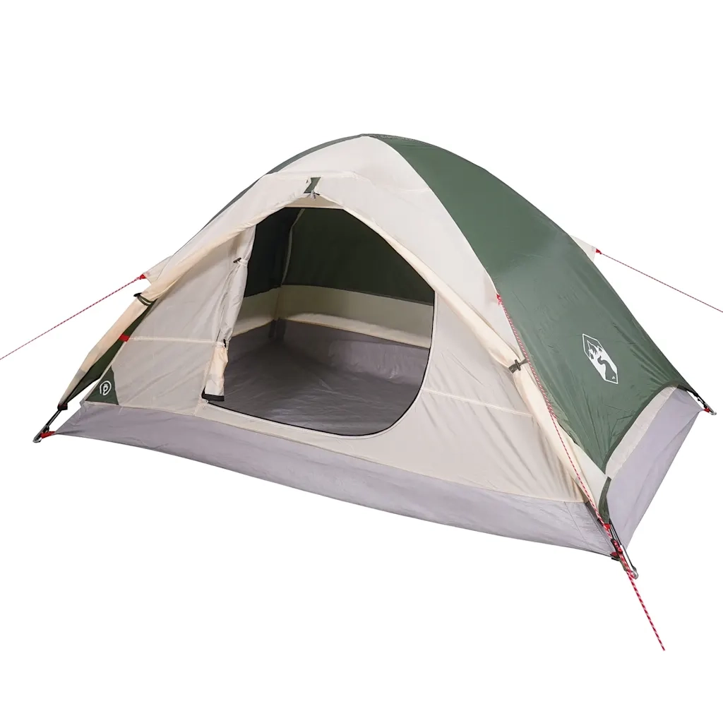 Tenda da Campeggio a Cupola per 2 Persone Verde Impermeabile 94643