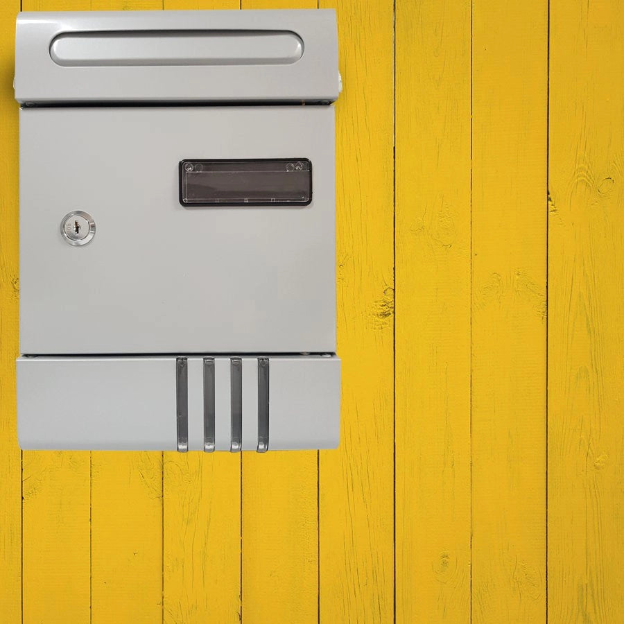 CASSETTA POSTALE IDEAL STAR IN ACCIAIO cm 204x65x290h - Giallo senape - IDEAL STAR