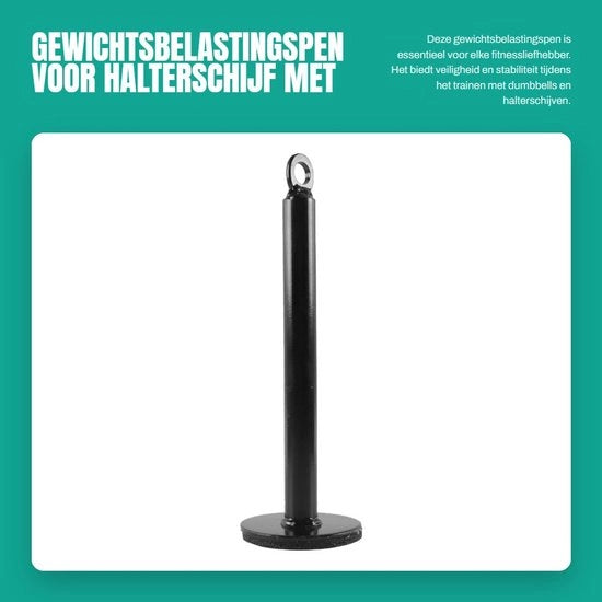 Carico peso con manubri in acciaio inossidabile - Oplaadpen - Supporto per allenamento - Sicurezza - Attrezzatura fitness 20x220 mm - Manubri con penne di supporto