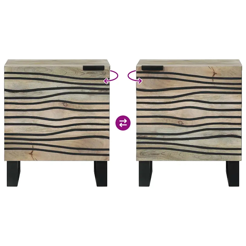 vidaXL Comodini Naturale 40 x 33.5 x 46 cm