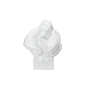 Scultura decorativa Kenya Gorilla in resina bianca