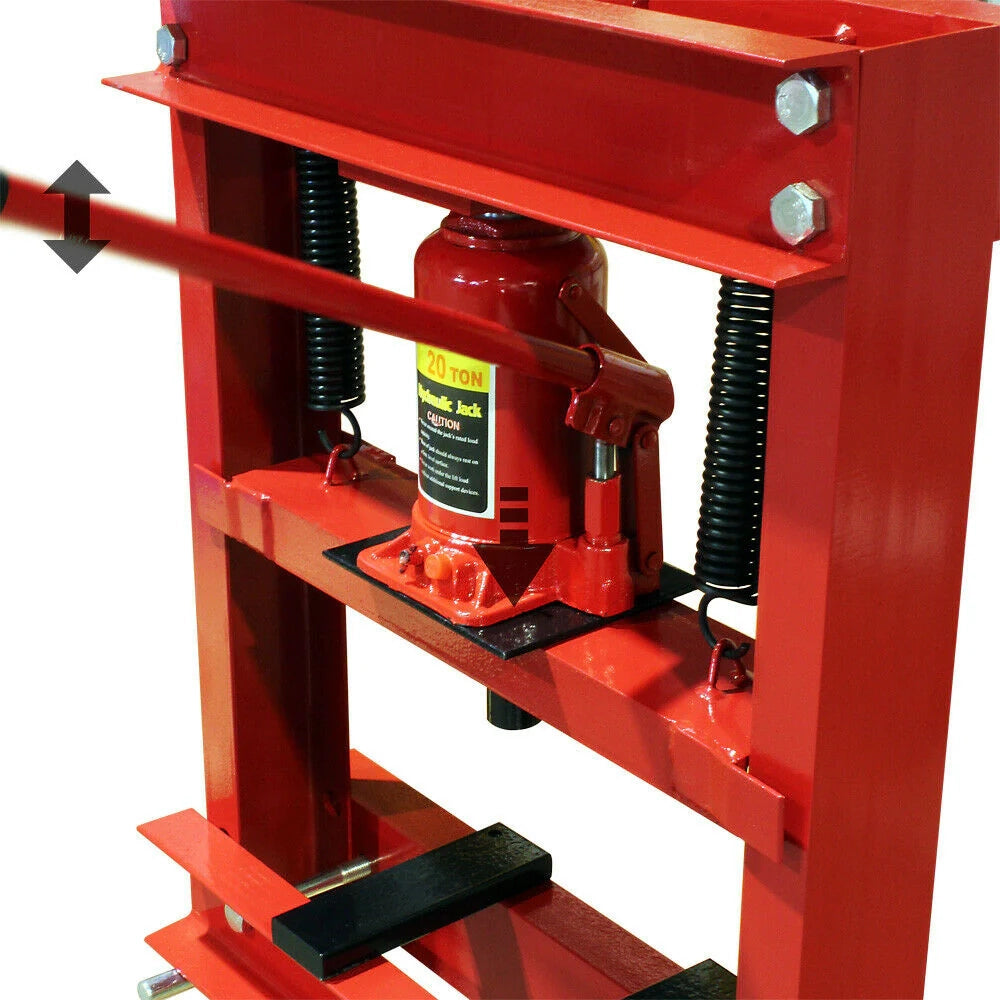 Pressa idraulica pressa da officina pressa a telaio pressa a cremagliera da 20 tonnellate rossa 16_0000572