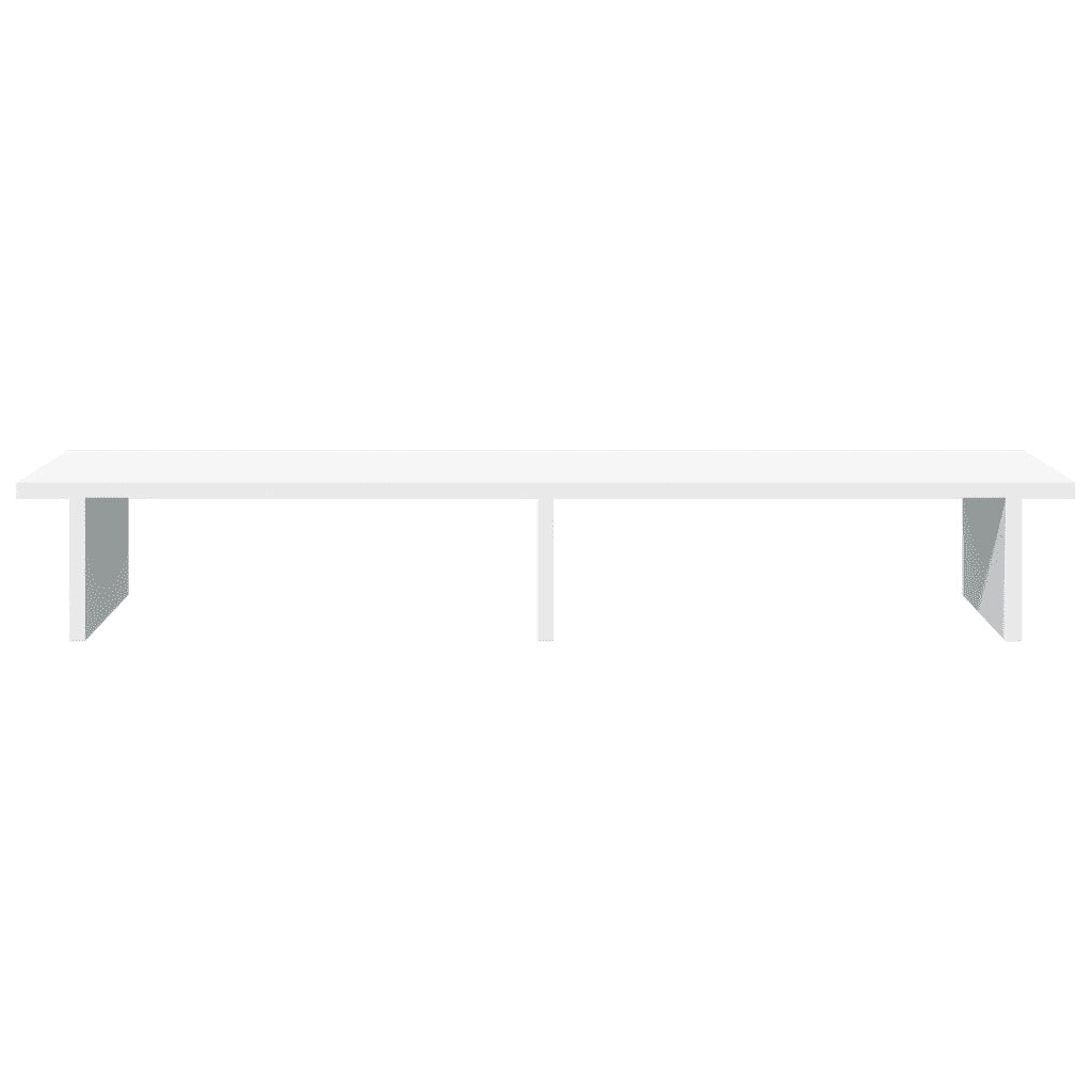 Supporto per Monitor Bianco 100x27x15 cm Legno Massello di Pino 854706