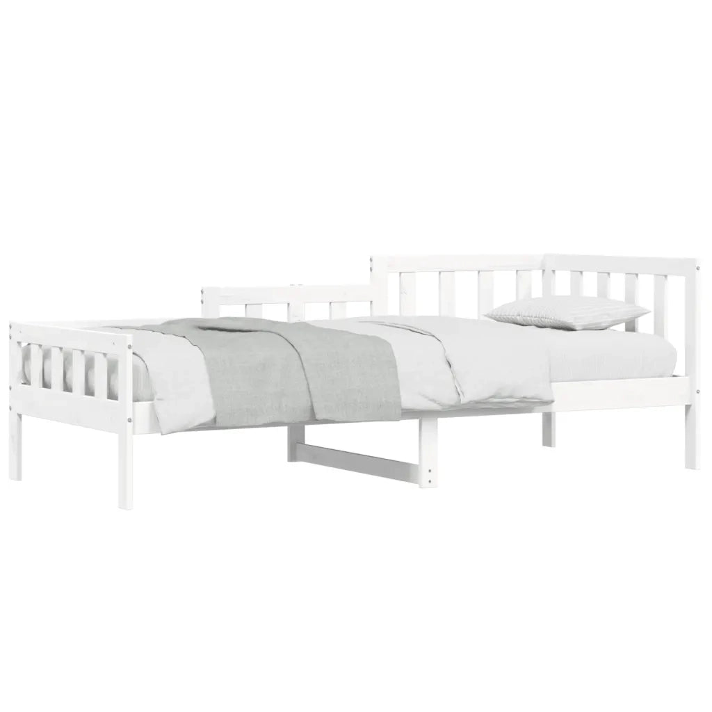 Dormeuse senza Materasso-Divano Letto-Struttura Letto Bianca 80x200 cm Legno Massello Pino 699118