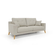 Danish Divano moderno in tessuto morbido impermeabile T02 166 cm panna