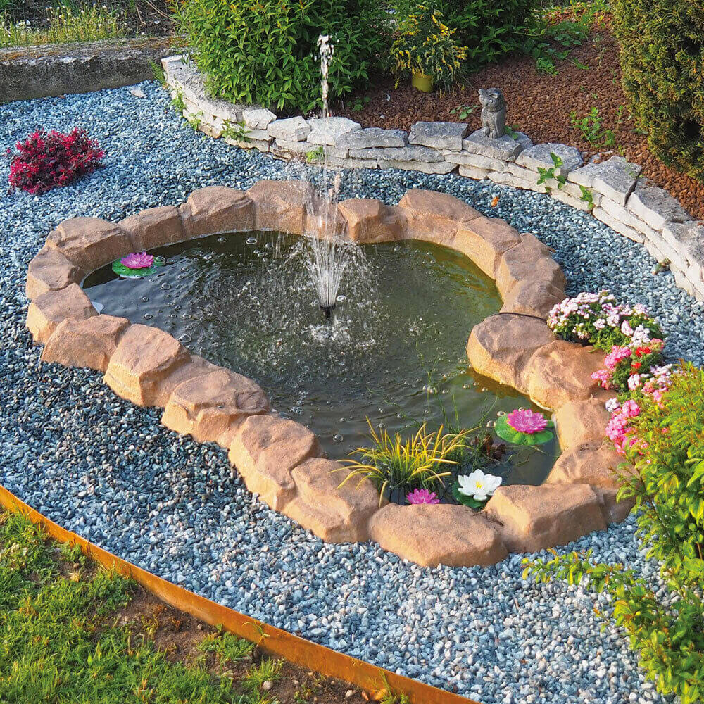 Laghetto Artificiale Roccia a Bordo Largo 274x180x63 cm 750 Litri