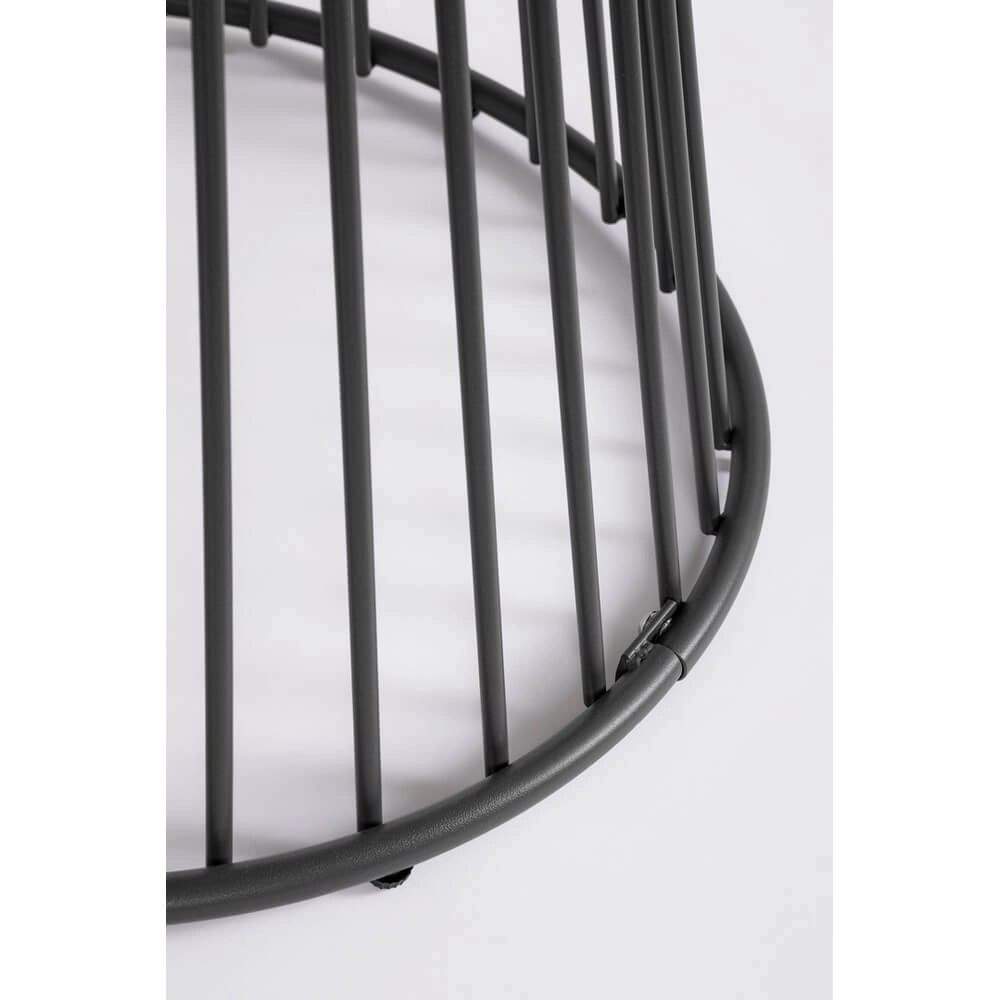 Tavolo da Esterno Rotondo in Acciaio Antracite D120 cm - ORLI