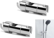 Supporto per doccia universale, supporto per doccia con 2 ganci, supporto per doccia regolabile, supporto per doccia rotativo 360° per slidebar, diametro esterno 16-27 mm