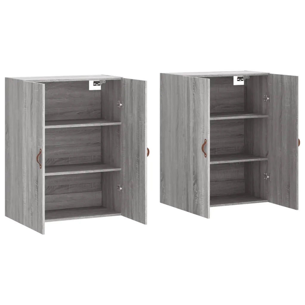 Mobili a Parete 2 pz Grigio Sonoma 69,5x34x90 cm 3195601