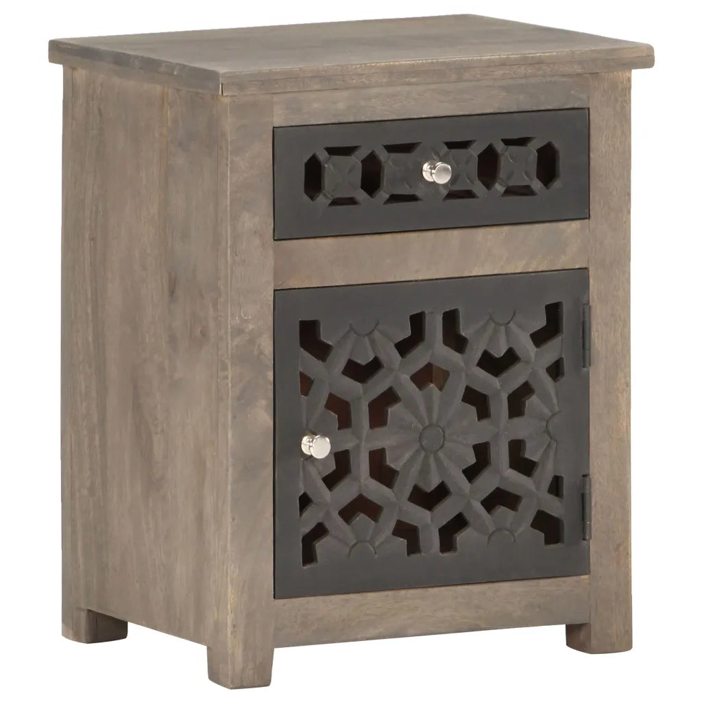 Comodino 40x30x50 cm in Legno Massello di Mango cod mxl 30196