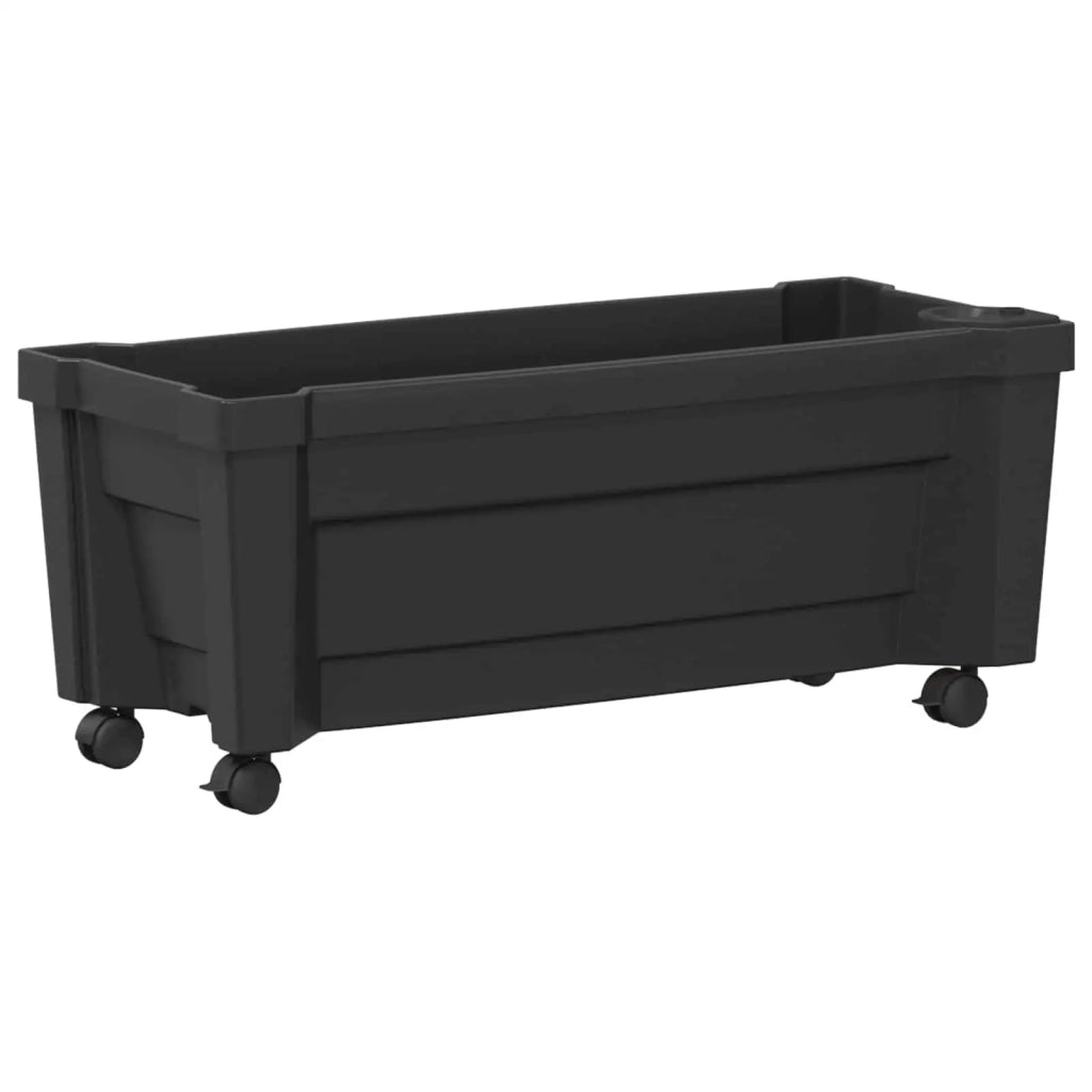 Vaso Calypso con Ruote Antracite 79 x 35 x 33 cm PP CFW2739994