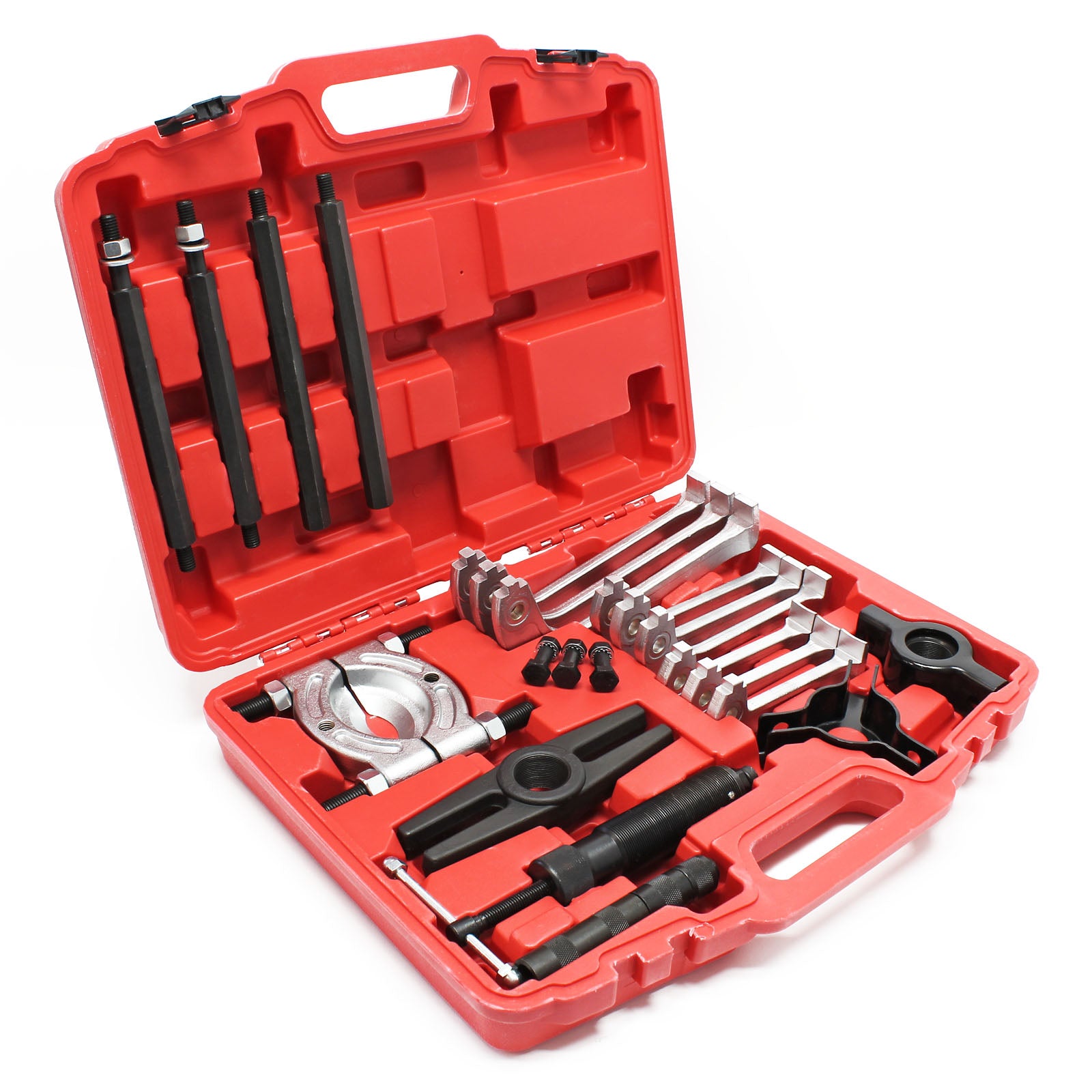 Set di estrattori idraulici con forza di trazione da 10 t in una pratica valigetta