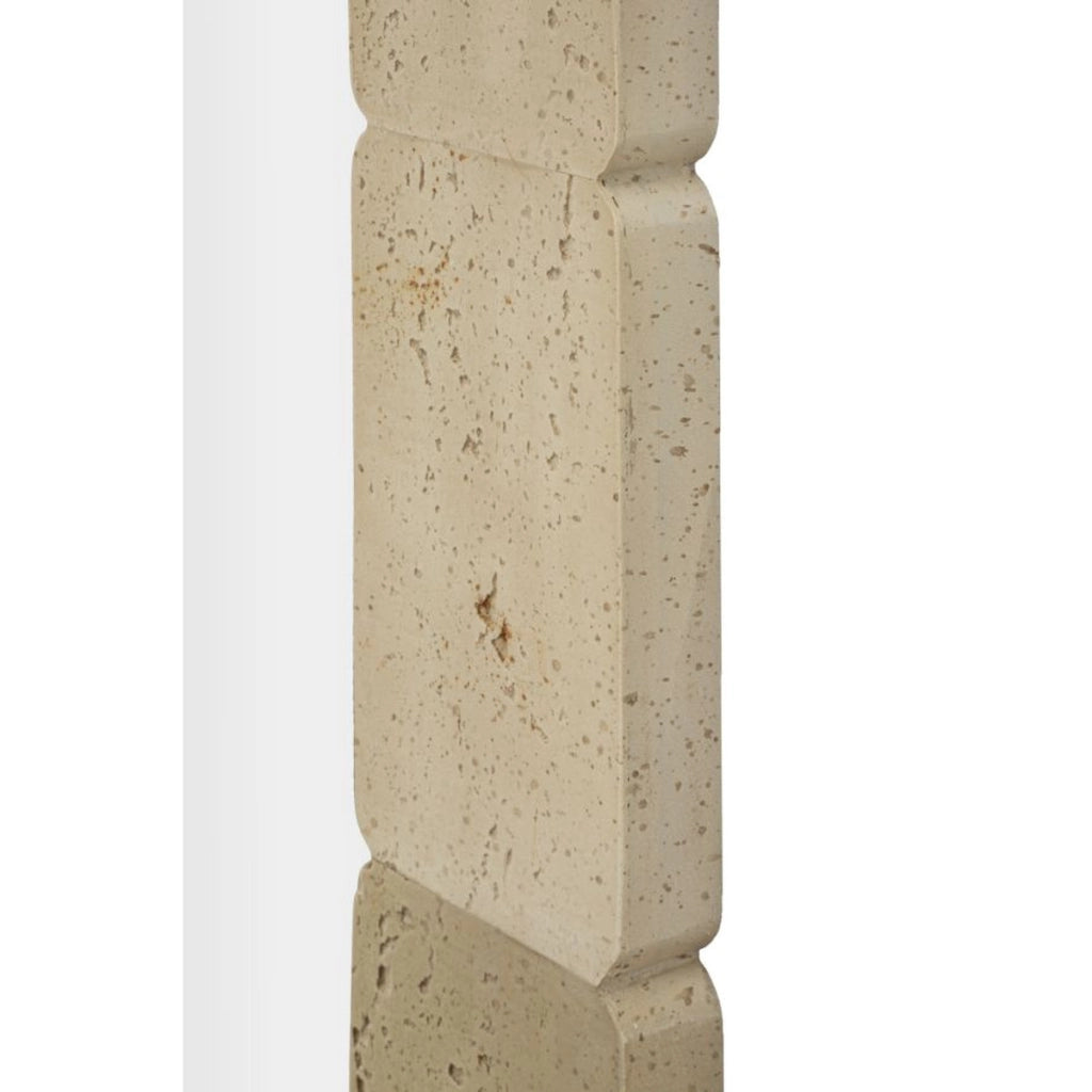 Specchio da parete rettangolare in poliresina effetto pietra 70x160 cm