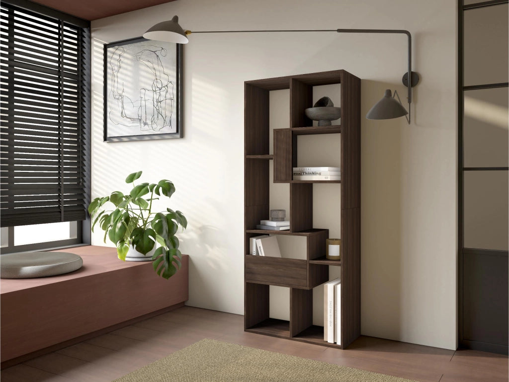 Libreria scaffale, 162x67x31cm, Per libri, Rovere scuro RF4107