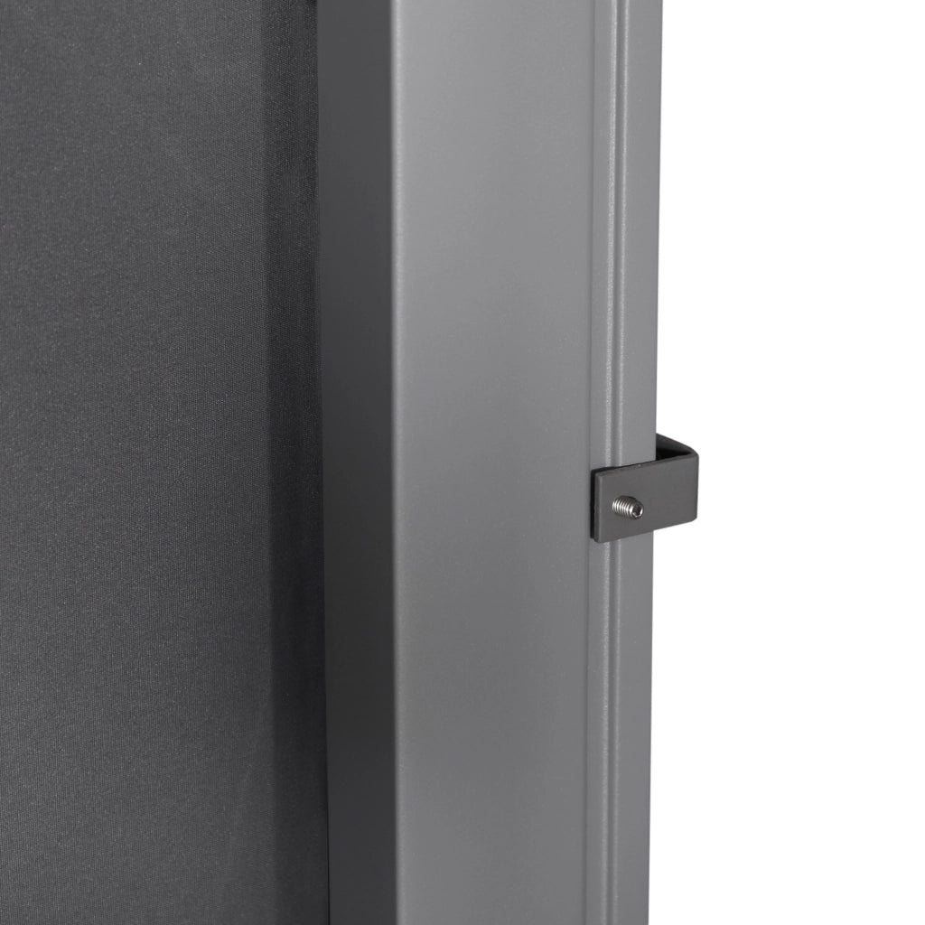 Frangivista da Giardino Estensibile 300x180A cm Poliestere Anti UV e Alluminio Grigio