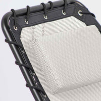 Sdraio chaise longue da Giardino ellittica 175x78x82 cm Twist Panna