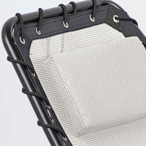 Sdraio chaise longue da Giardino ellittica 175x78x82 cm Twist Panna