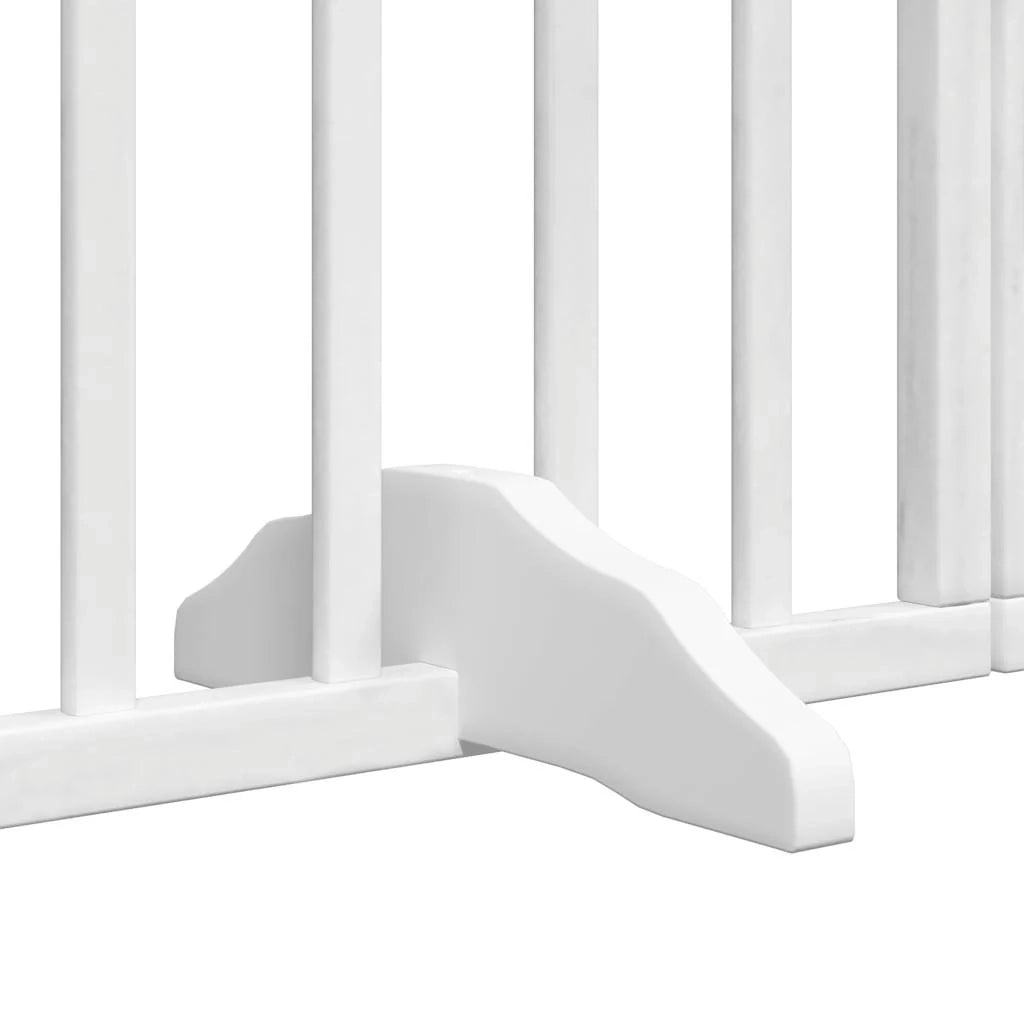 Cancelletto e porta di sicurezza per animali domestici 6 pannelli legno di pioppo bianco 02_0023359