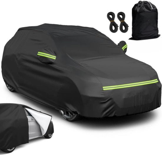 Cappotto Auto per SUV, Impermeabile, Protezione Esterna, Telaio di Oxford, Antiumidificato, Resistente all'Acqua e alla Pioggia, Idoneo per la Stagione Invernale, Dimensioni 460x180x170cm, Nero