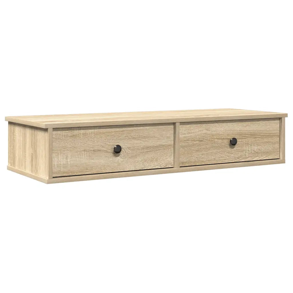 Scaffale a Parete con Cassetti Sonoma 100x37,5x19 cm Truciolato 859961