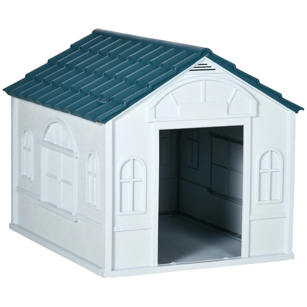 Cuccia per Cani Taglia Media e Grande max 30 kg 84,2x98,2x82 cm in Polipropilene Blu